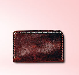 Cartera de cuero auténtico negra